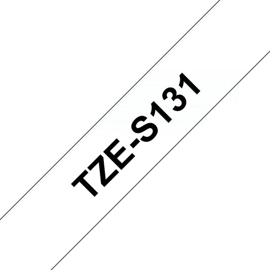 Brother TZES131 Brother Banda puternic adeziva TZe-S131 12mm 8m negru pe transparent 4977766695565