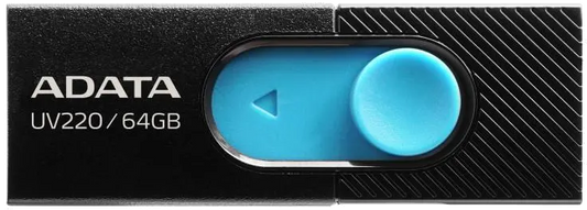 ADATA AUV220-64G-RBKBL UV220 USB Flash Drive ADATA UV220 64GB black/blue retail USB 2.0, 4713218462763