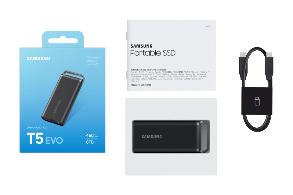 Samsung MU-PH8T0S/EU MU-PH8T0S/EU SSD extern T5 8TB USB 3.2 Gen 2, 8806094905427