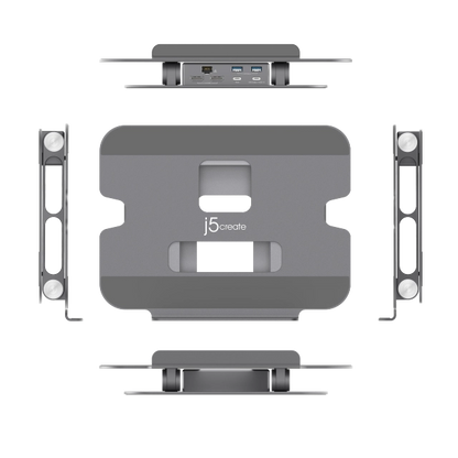 j5create JTS427-N MULTI-ANGLE DUAL 4K DOCKING/STAND, 4712795086447