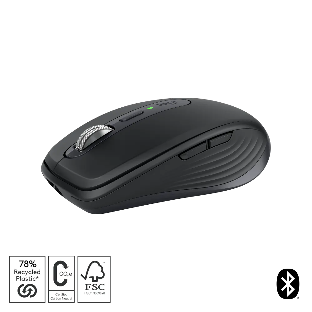 Logitech 910-006929 MX Anywhere 3S Compact Bluetooth Performance Mouse, Garphite, 5099206111721