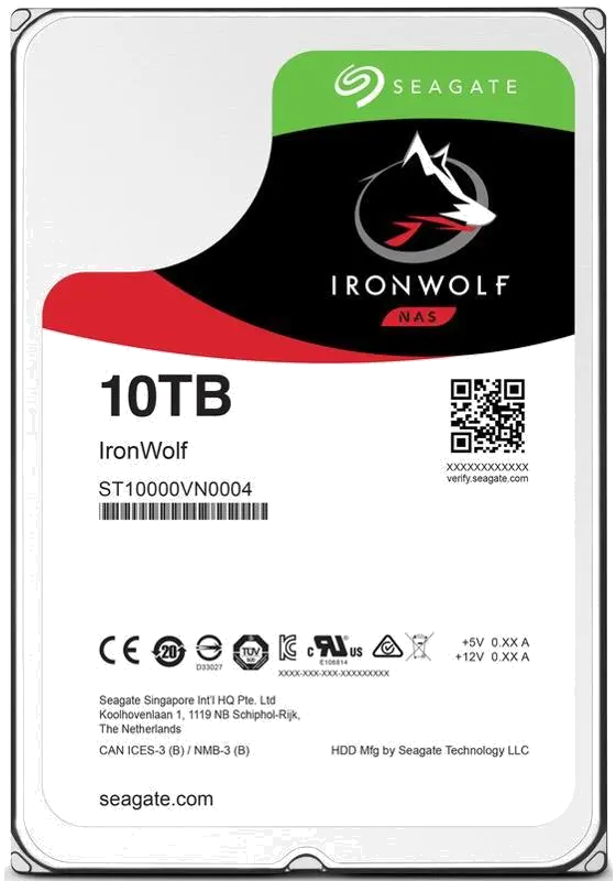 Seagate ST10000VN000 HDD intern, 3.5'', 10TB, IronWolf, SATA3, 7200rpm, 256MB, 8719706022859 ST10000VN000