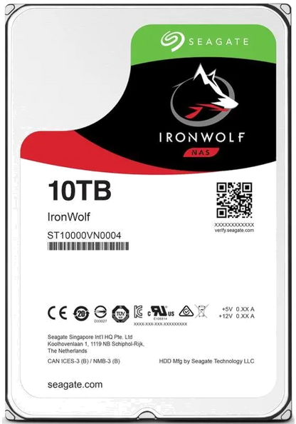 Seagate ST10000VN000 HDD intern, 3.5'', 10TB, IronWolf, SATA3, 7200rpm, 256MB, 8719706022859 ST10000VN000