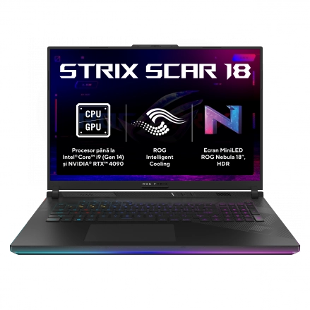 Asus G834JZR-R6080 ROG Strix SCAR 18 laptop gaming 18inch WQXGA I9-14900HX 64GB 2TB RTX4080, 4711387437308