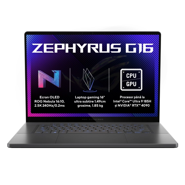 Asus GU605MI-QR131 ROG Zephyrus G16 laptop gaming 16inch QHD+ Ultra 7-155H 32GB 1TB RTX4070, 4711387446812