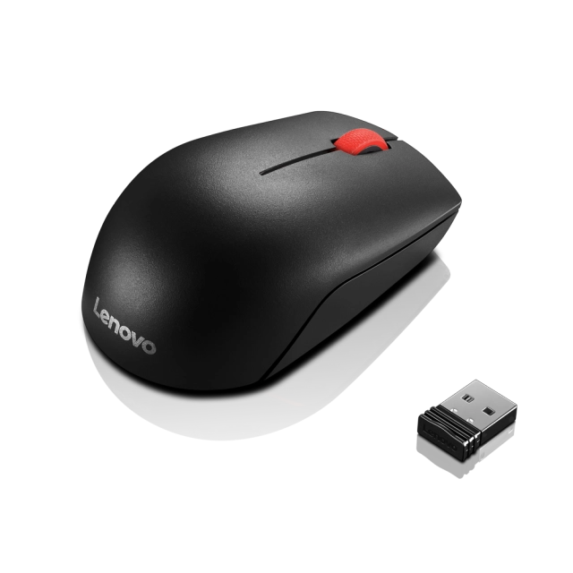 Lenovo 4Y50R20864 Mouse Essential compact, wireless, ambidextru, 3 butoane, negru, 192563496083