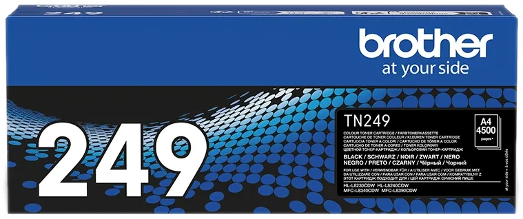 Brother TN249BK TN-249BK Toner negru original extra high capacity, 4500 pagini, 4977766821827