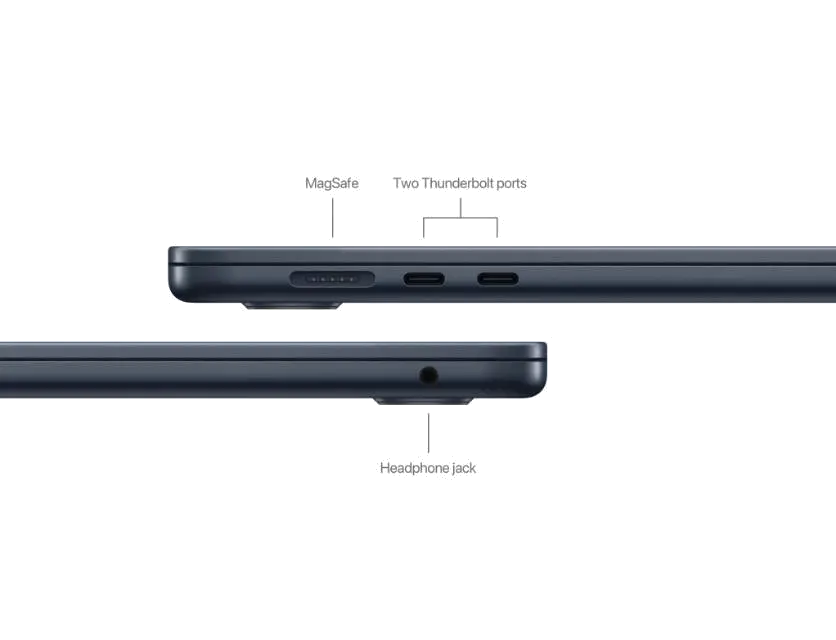 Apple MRYV3RO/A MacBook Air 15 inch M3 8 nuclee CPU si 10 nuclee GPU 8GB 512GB Midnight, 0195949132223