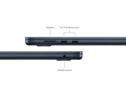 Apple MRYV3RO/A MacBook Air 15 inch M3 8 nuclee CPU si 10 nuclee GPU 8GB 512GB Midnight, 0195949132223