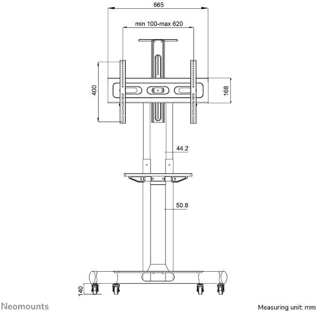 Neomounts NM-M1700BLACK Neomounts Stand podea mobil/fix pentru display-uri cu diagonale 32''-75'' 8717371447083