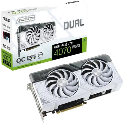 Asus DUAL-RTX4070S-O12G-WHITE VGA AS DUAL RTX 4070 SUPER 12GB WHITE, 4711387438954