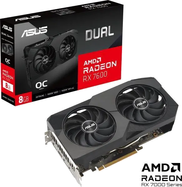 Asus DUAL-RX7600-O8G-V2 Asus Dual Radeon RX 7600 8GB OC V2, 4711387228937