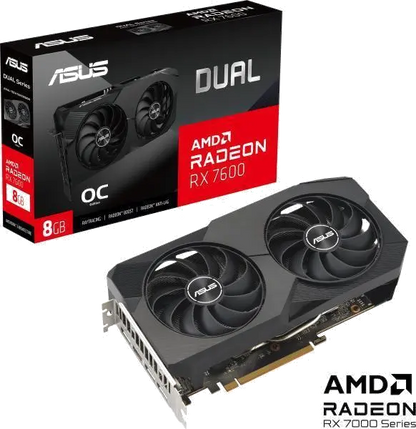 Asus DUAL-RX7600-O8G-V2 Asus Dual Radeon RX 7600 8GB OC V2, 4711387228937