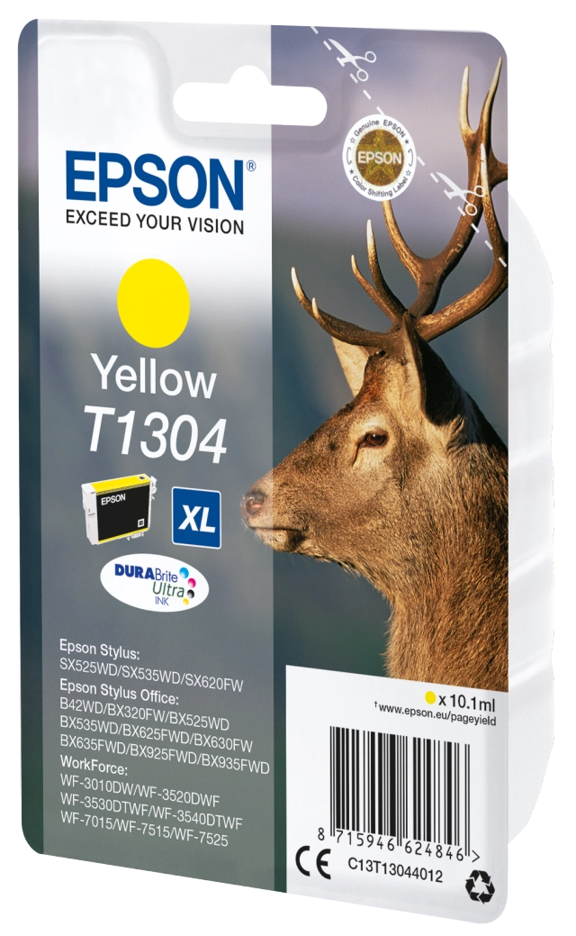 Epson C13T13044012 Cartus ink YELLOW original XL pentru Epson Stylus Office BX525WD SX525 10.1ml, 8715946624846