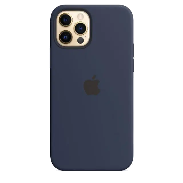 Apple MHL43ZM/A iPhone 12/12 Pro Silicone Case with MagSafe Deep Navy, 194252169056