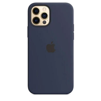 Apple MHL43ZM/A iPhone 12/12 Pro Silicone Case with MagSafe Deep Navy, 194252169056