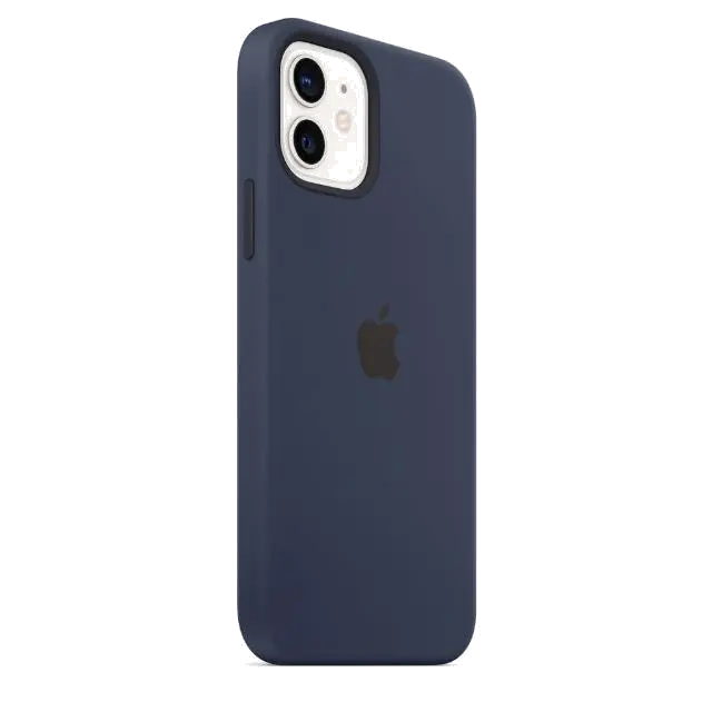 Apple MHL43ZM/A iPhone 12/12 Pro Silicone Case with MagSafe Deep Navy, 194252169056