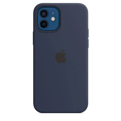 Apple MHL43ZM/A iPhone 12/12 Pro Silicone Case with MagSafe Deep Navy, 194252169056