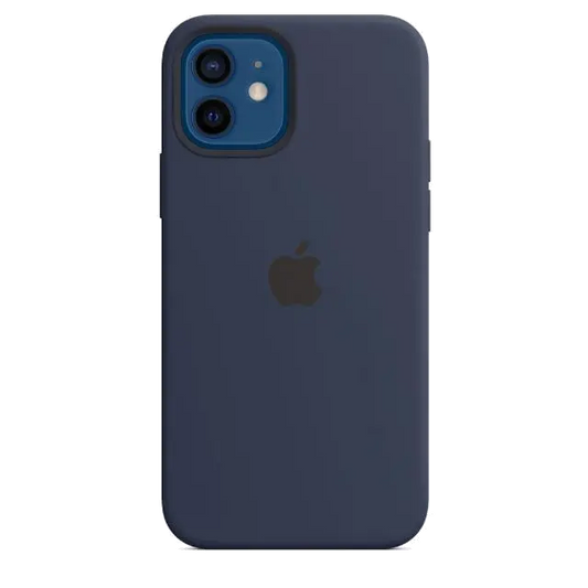 Apple MHL43ZM/A iPhone 12/12 Pro Silicone Case with MagSafe Deep Navy, 194252169056