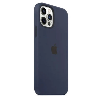 Apple MHL43ZM/A iPhone 12/12 Pro Silicone Case with MagSafe Deep Navy, 194252169056