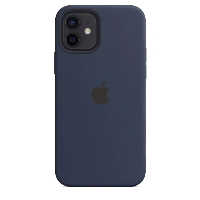 Apple MHL43ZM/A iPhone 12/12 Pro Silicone Case with MagSafe Deep Navy, 194252169056