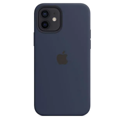 Apple MHL43ZM/A iPhone 12/12 Pro Silicone Case with MagSafe Deep Navy, 194252169056