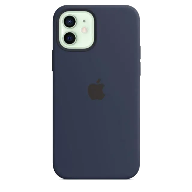 Apple MHL43ZM/A iPhone 12/12 Pro Silicone Case with MagSafe Deep Navy, 194252169056