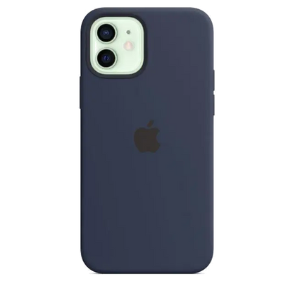 Apple MHL43ZM/A iPhone 12/12 Pro Silicone Case with MagSafe Deep Navy, 194252169056