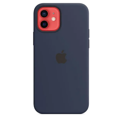 Apple MHL43ZM/A iPhone 12/12 Pro Silicone Case with MagSafe Deep Navy, 194252169056