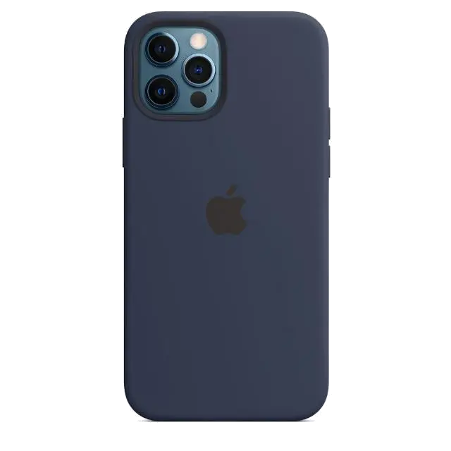 Apple MHL43ZM/A iPhone 12/12 Pro Silicone Case with MagSafe Deep Navy, 194252169056