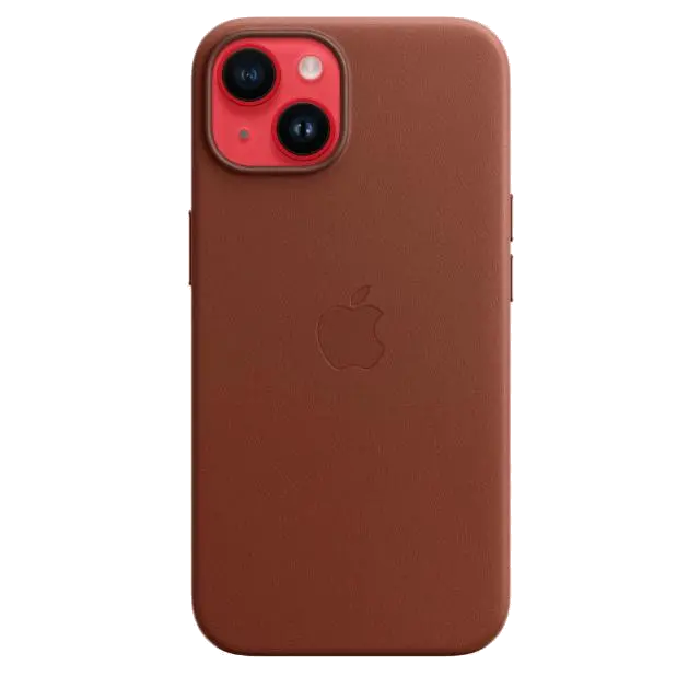 Apple MPP73ZM/A iPhone 14 Leather Case with MagSafe Umber, 194253345336