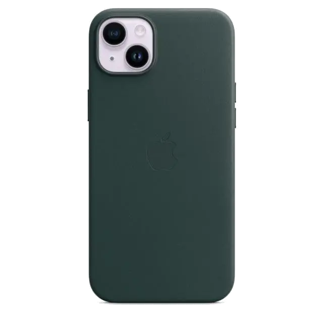 Apple MPPA3ZM/A iPhone 14 Plus Leather Case with MagSafe Forest Green, 194253345428