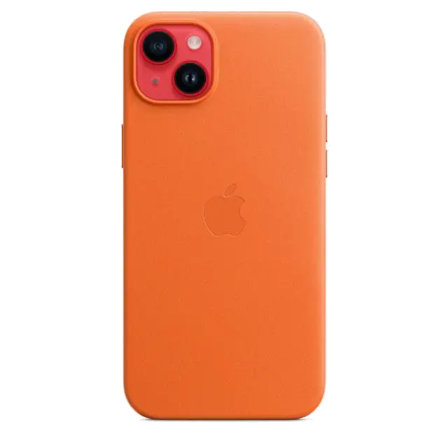 Apple MPPF3ZM/A iPhone 14 Plus Leather Case with MagSafe Orange, 194253345510