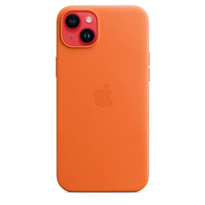 Apple MPPF3ZM/A iPhone 14 Plus Leather Case with MagSafe Orange, 194253345510