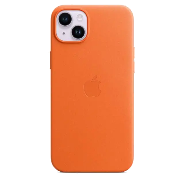 Apple MPPF3ZM/A iPhone 14 Plus Leather Case with MagSafe Orange, 194253345510