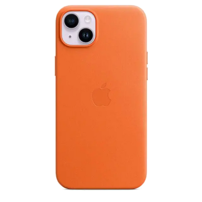 Apple MPPF3ZM/A iPhone 14 Plus Leather Case with MagSafe Orange, 194253345510