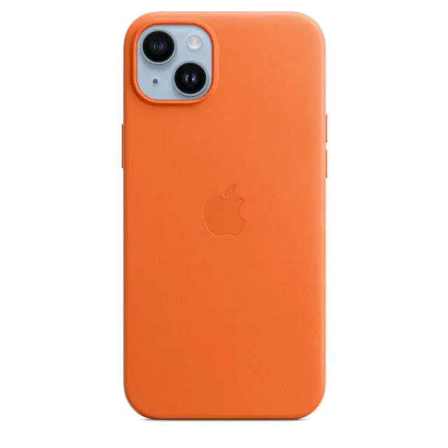 Apple MPPF3ZM/A iPhone 14 Plus Leather Case with MagSafe Orange, 194253345510