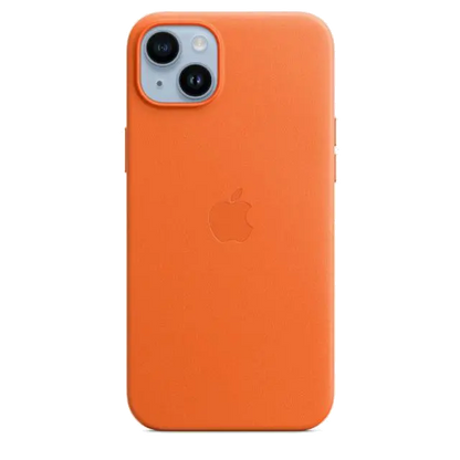 Apple MPPF3ZM/A iPhone 14 Plus Leather Case with MagSafe Orange, 194253345510