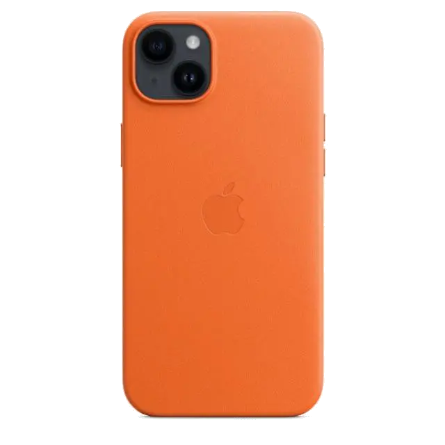 Apple MPPF3ZM/A iPhone 14 Plus Leather Case with MagSafe Orange, 194253345510