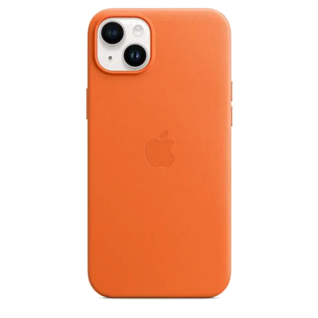 Apple MPPF3ZM/A iPhone 14 Plus Leather Case with MagSafe Orange, 194253345510