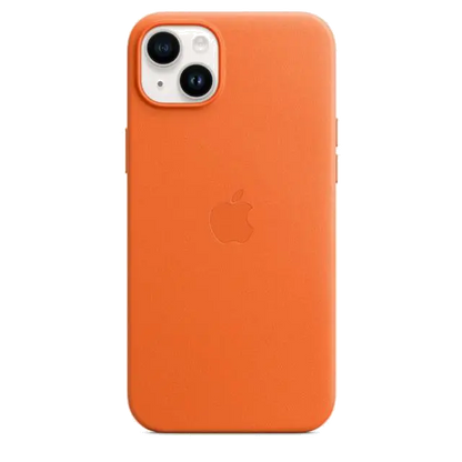 Apple MPPF3ZM/A iPhone 14 Plus Leather Case with MagSafe Orange, 194253345510