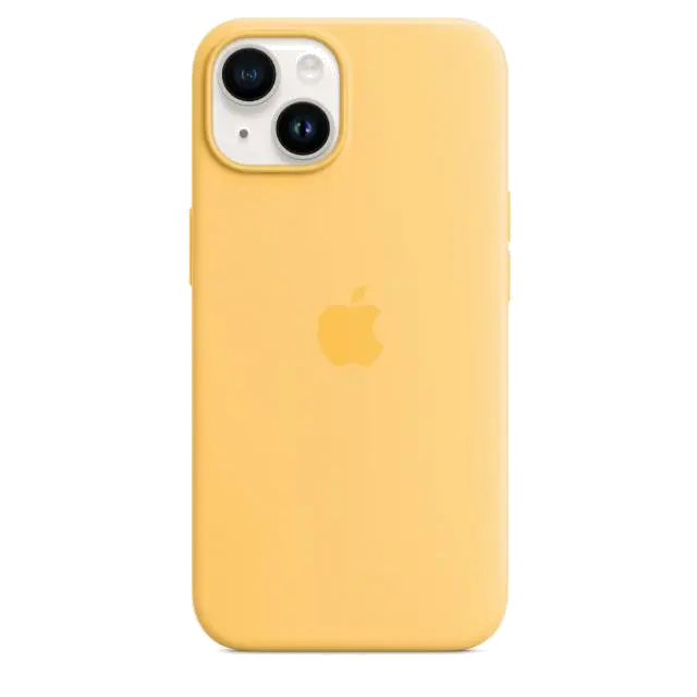 Apple MPT23ZM/A iPhone 14 Silicone Case with MagSafe Sunglow (SEASONAL 2022 Fall), 194253416173