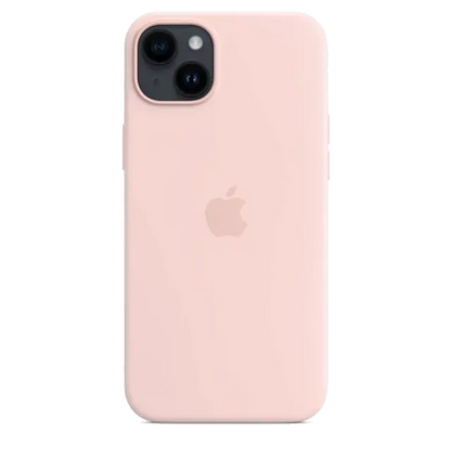 Apple MPT73ZM/A iPhone 14 Plus Silicone Case with MagSafe Chalk Pink, 194253416296