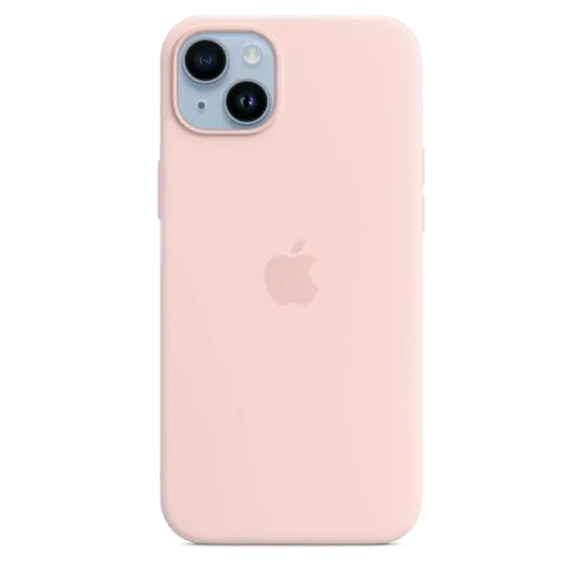 Apple MPT73ZM/A iPhone 14 Plus Silicone Case with MagSafe Chalk Pink, 194253416296