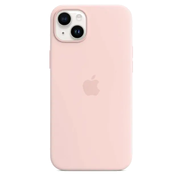 Apple MPT73ZM/A iPhone 14 Plus Silicone Case with MagSafe Chalk Pink, 194253416296