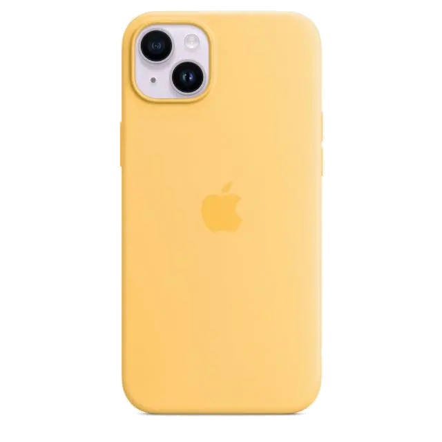 Apple MPTD3ZM/A iPhone 14 Plus Silicone Case with MagSafe Sunglow (SEASONAL 2022 Fall), 194253416418