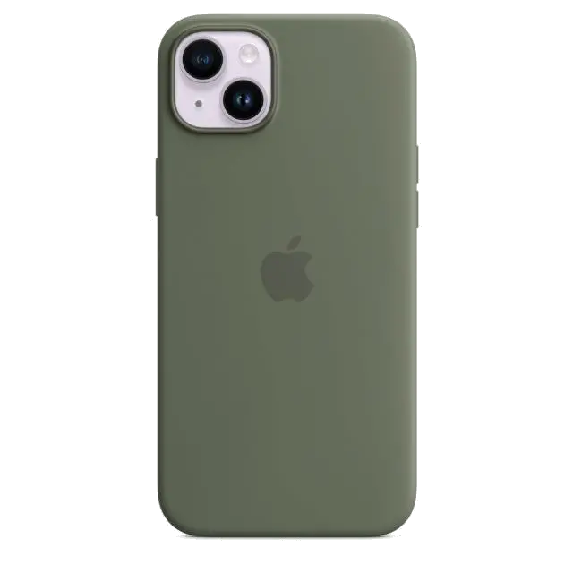 Apple MQUD3ZM/A iPhone 14 Plus Silicone Case with MagSafe Olive (SEASONAL 2023 Spring), 194253727675