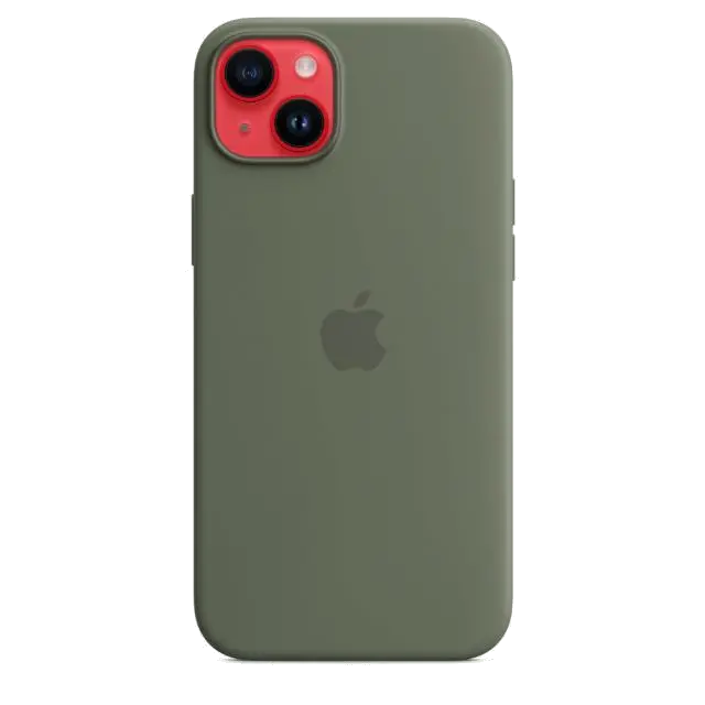 Apple MQUD3ZM/A iPhone 14 Plus Silicone Case with MagSafe Olive (SEASONAL 2023 Spring), 194253727675