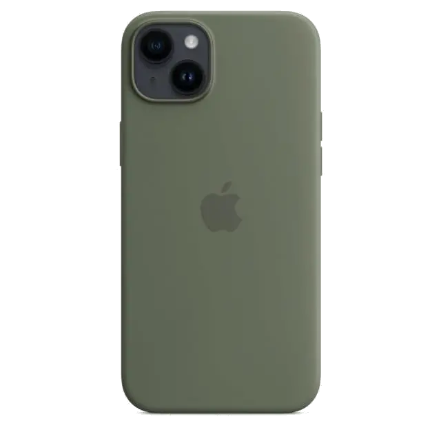 Apple MQUD3ZM/A iPhone 14 Plus Silicone Case with MagSafe Olive (SEASONAL 2023 Spring), 194253727675