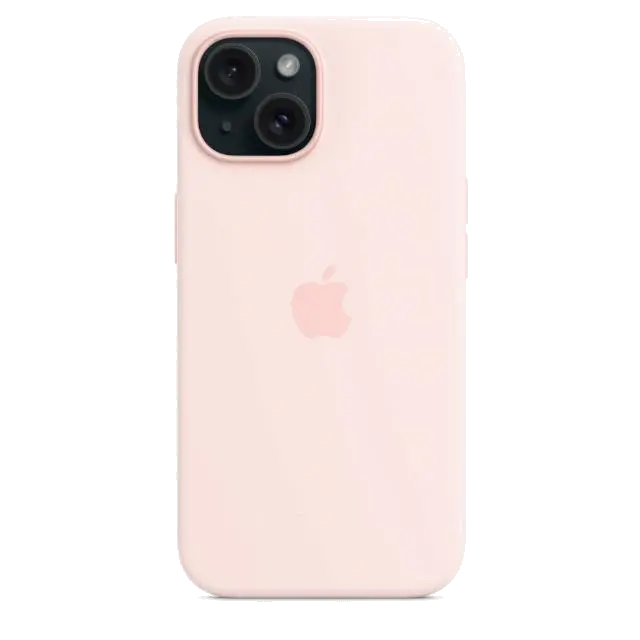 Apple MT0U3ZM/A iPhone 15 Silicone Case w MagSafe Light Pink, 194253939399